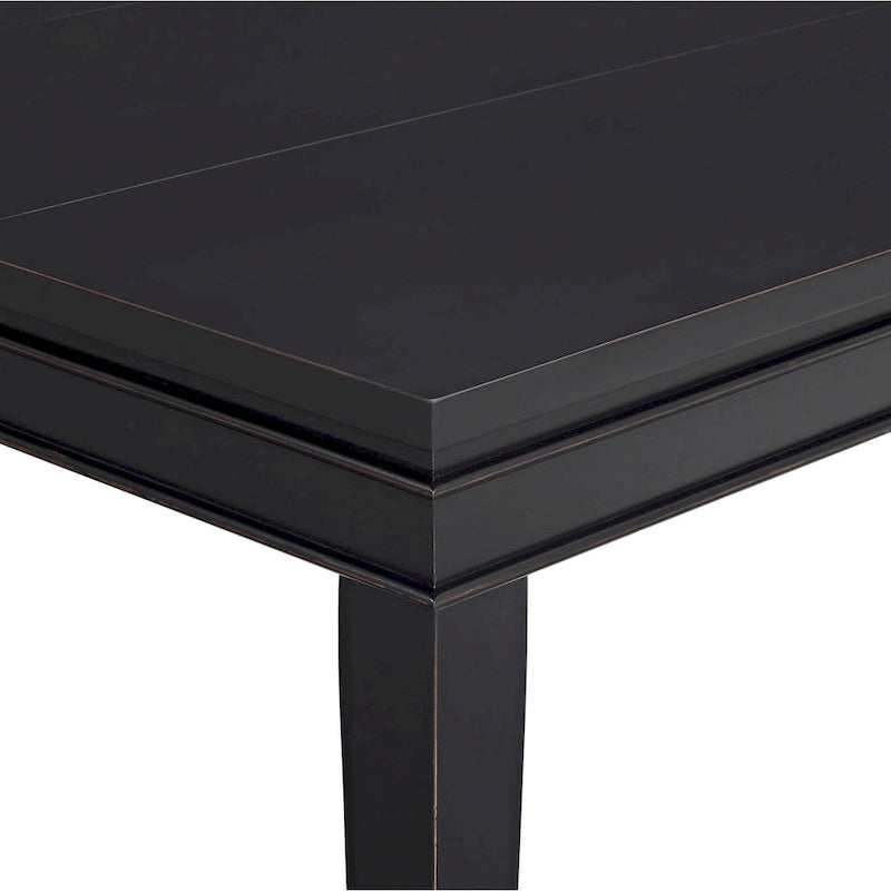 Table de salle à manger à hauteur de comptoir extensible blanche et grise/noire, peut accueillir jusqu'à 6 personnes