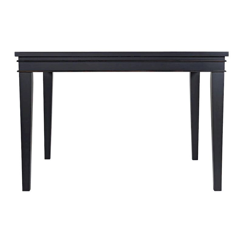 Table de salle à manger à hauteur de comptoir extensible blanche et grise/noire, peut accueillir jusqu'à 6 personnes