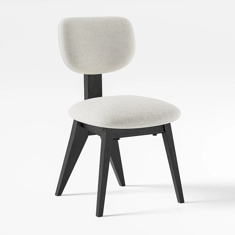 Chaise de salle à manger en bois / bois massif noir, style scandinave, lot de 2