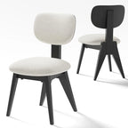 Chaise de salle à manger en bois / bois massif noir, style scandinave, lot de 2