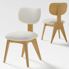 Chaise de salle à manger en bois / bois massif noir, style scandinave, lot de 2