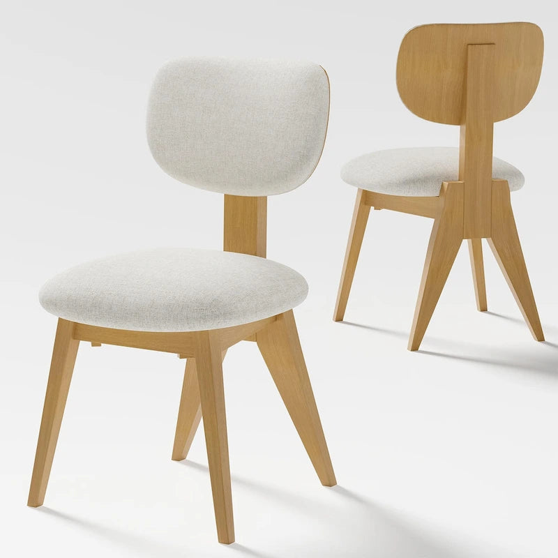 Chaise de salle à manger en bois / bois massif noir, style scandinave, lot de 2