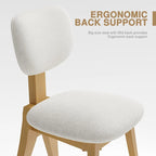 Chaise de salle à manger en bois / bois massif noir, style scandinave, lot de 2