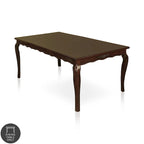 Table de salle à manger rectangulaire Cottage en noyer foncé, 4 à 8 places