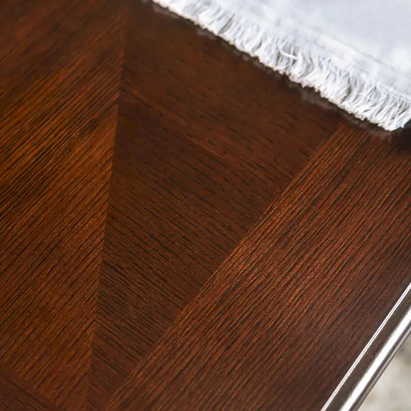 Table de salle à manger rectangulaire Cottage en noyer foncé, 4 à 8 places