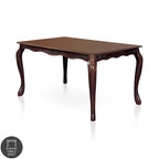 Table de salle à manger rectangulaire Cottage en noyer foncé, 4 à 8 places