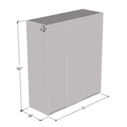 Armoire penderie miroir 3 portes – Noir / Blanc / Gris / Wengé