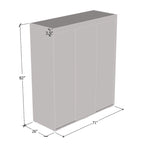 Armoire penderie miroir 3 portes – Noir / Blanc / Gris / Wengé