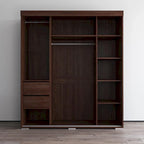 Armoire penderie miroir 3 portes – Noir / Blanc / Gris / Wengé