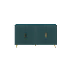 Meuble TV vert 4 portes, MDF, pour TV jusqu'à 65 po