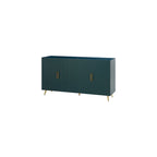 Meuble TV vert 4 portes, MDF, pour TV jusqu'à 65 po