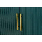 Meuble TV vert 4 portes, MDF, pour TV jusqu'à 65 po