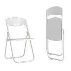 Chaise pliante noire/blanche, lot de 2, capacité de 227 kg