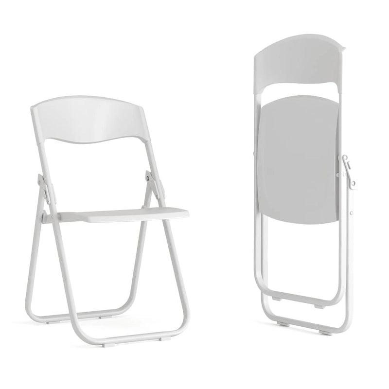Chaise pliante noire/blanche, lot de 2, capacité de 227 kg