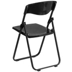 Chaise pliante noire/blanche, lot de 2, capacité de 227 kg