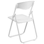 Chaise pliante noire/blanche, lot de 2, capacité de 227 kg