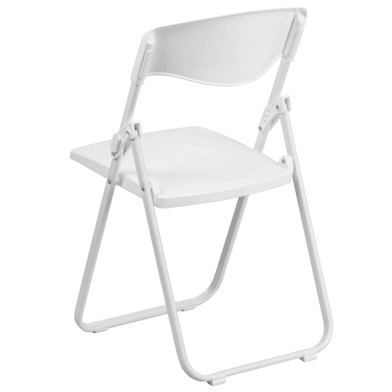 Chaise pliante noire/blanche, lot de 2, capacité de 227 kg
