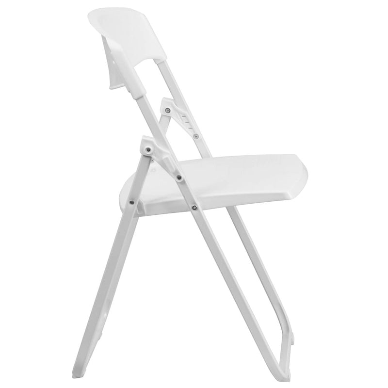 Chaise pliante noire/blanche, lot de 2, capacité de 227 kg