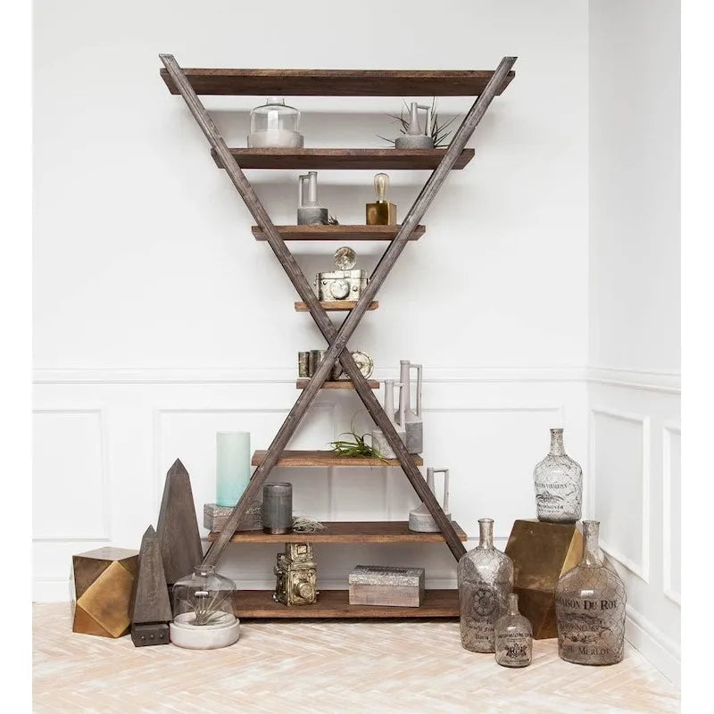 Table d'appoint/tabouret hexagonal en fer marron antique doré, 1 place