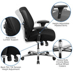 Chaise de bureau ergonomique à dossier haut en maille noire, utilisation 24h/24 et 7j/7, 1 personne, 227 kg