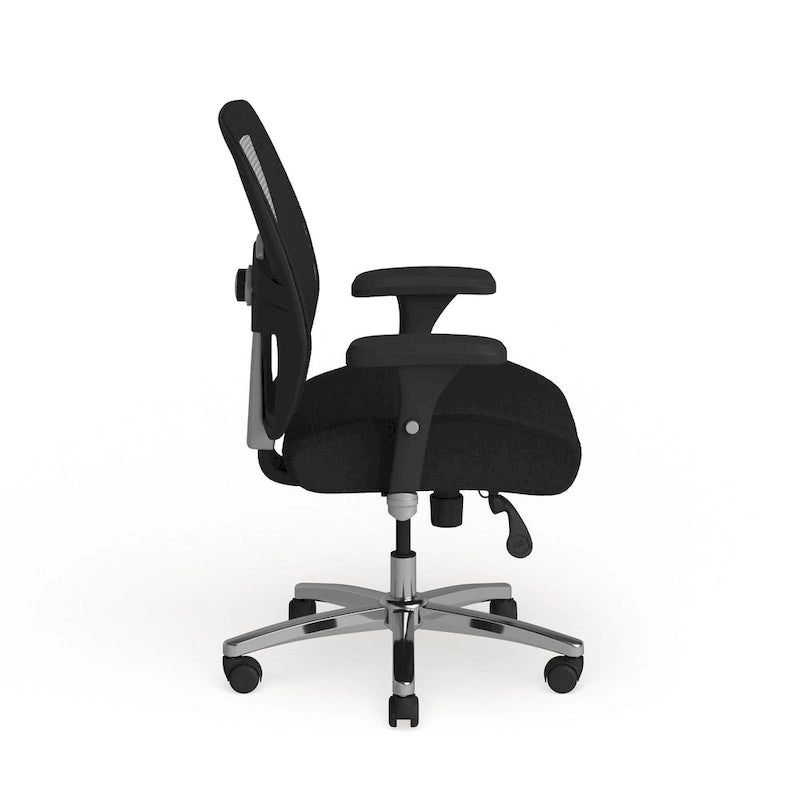 Chaise de bureau ergonomique à dossier haut en maille noire, utilisation 24h/24 et 7j/7, 1 personne, 227 kg