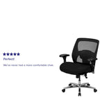 Chaise de bureau ergonomique à dossier haut en maille noire, utilisation 24h/24 et 7j/7, 1 personne, 227 kg