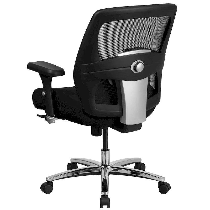 Chaise de bureau ergonomique à dossier haut en maille noire, utilisation 24h/24 et 7j/7, 1 personne, 227 kg