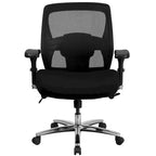 Chaise de bureau ergonomique à dossier haut en maille noire, utilisation 24h/24 et 7j/7, 1 personne, 227 kg