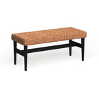 Banc tissé style côtier noir/naturel pour 1 personne