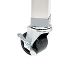 Îlot de cuisine mobile 2 tiroirs en acier inoxydable et plateau en bois, marron/argent, 1 personne
