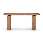 Console en bois brun, 68 po L, 1 personne