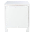 Table de chevet côtière en rotin 1 tiroir 1 porte – Naturel / Blanc / Gris bleu / Noir