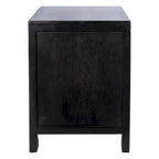 Table de chevet côtière en rotin 1 tiroir 1 porte – Naturel / Blanc / Gris bleu / Noir