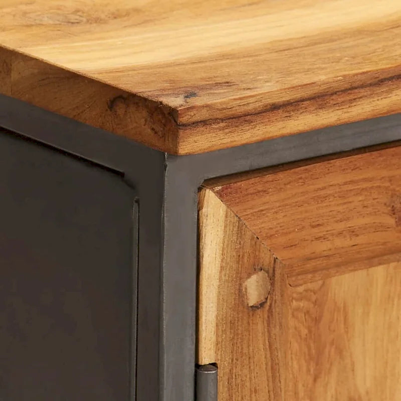 Buffet simple marron de style industriel
