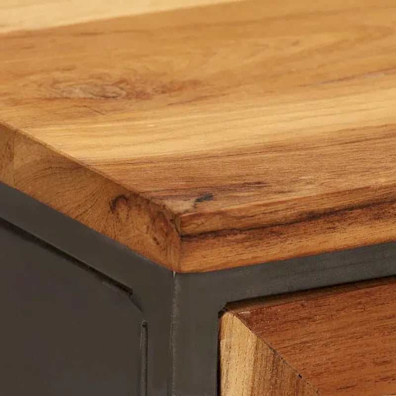 Buffet simple marron de style industriel