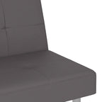 Canapé-lit pliable 2 places en similicuir gris/noir