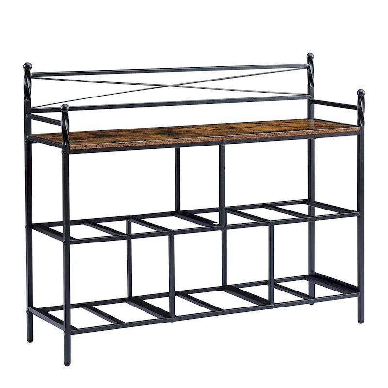 Commode en bois 5 tiroirs, marron/gris, simple
