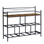 Commode en bois 5 tiroirs, marron/gris, simple