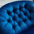 Fauteuil de salon pivotant en velours gris/bleu/vert/olive avec ottoman, 1 personne