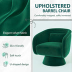 Fauteuil pivotant rond 1 place, clous tapissier, vert/bleu