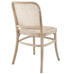 Chaises de salle à manger d'appoint en rotin gris/noir, lot de 2