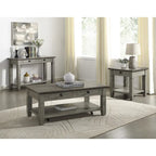 Table d'appoint à 1 tiroir avec étagère inférieure, blanc/gris antique