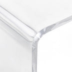 Table basse rectangulaire en acrylique transparent effet cascade