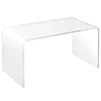 Table basse rectangulaire en acrylique transparent effet cascade