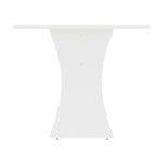 Table de salle à manger moderne du milieu du siècle pour 6 personnes, gris et blanc