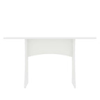 Table de salle à manger moderne du milieu du siècle pour 6 personnes, gris et blanc