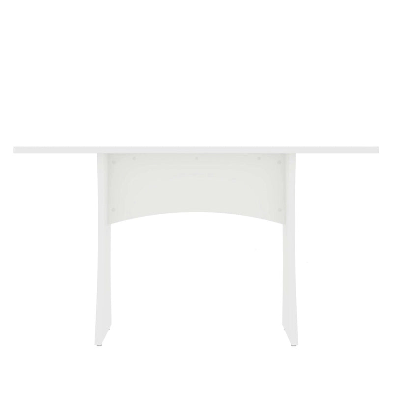 Table de salle à manger moderne du milieu du siècle pour 6 personnes, gris et blanc