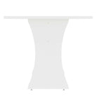 Table de salle à manger moderne du milieu du siècle pour 6 personnes, gris et blanc