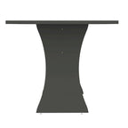 Table de salle à manger moderne du milieu du siècle pour 6 personnes, gris et blanc
