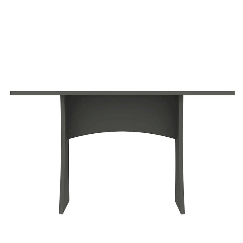 Table de salle à manger moderne du milieu du siècle pour 6 personnes, gris et blanc